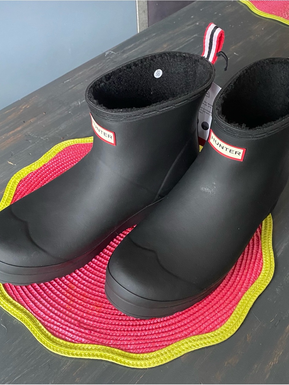 Hunter Short Black Rain Boots - Ankle Waterproof Boots Size 11